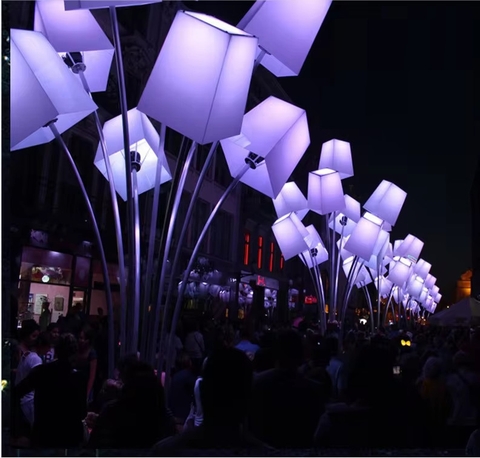 Trùm Nhiều Cột Đèn ZALAA Đẹp Lạ Giải Pháp Chiếu Sáng Nghệ Thuật cho sân vườn Khu đô thị, Công Viên