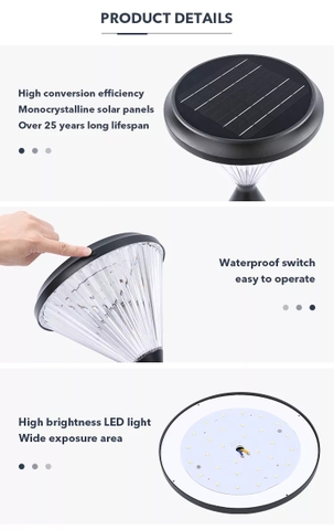 Trụ Nấm Sân Vườn Năng Lượng Mặt Trời ZALAA ZG-CPD5405