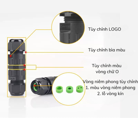 Đầu Nối Điện Chữ T Chia 3 Cổng M20T-3P Chống nước, Ngoài trời IP68 - Linh kiện đèn led Zalaa