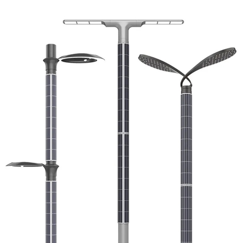 Cột Năng Lượng Mặt Trời Tấm Pin Thẳng Đứng Vertical Solar Light ZSR-12 20W H3,5M