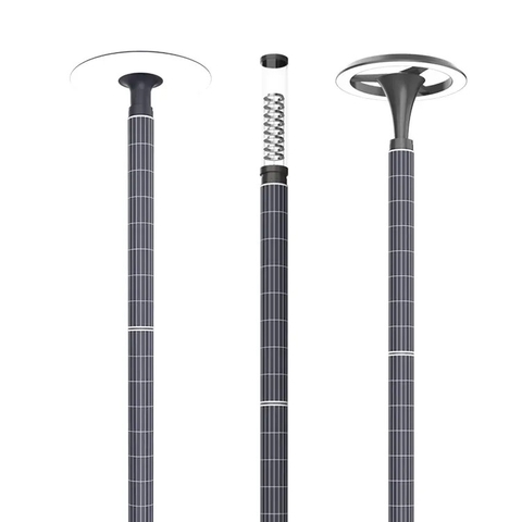 Cột Đèn Tấm Pin Năng Lượng Mặt Trời Thẳng Đứng Vertical Solar Light ZSR-05 30W H4,4M+2M