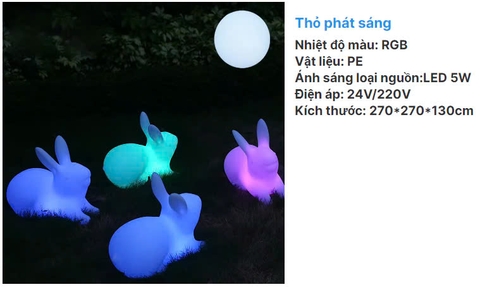 Vườn Ánh Sáng mùa thu với đèn led trang trí hình Con Thỏ và hình Trăng Sao phát sáng Zalaa cho các Dự án chiếu sáng mới