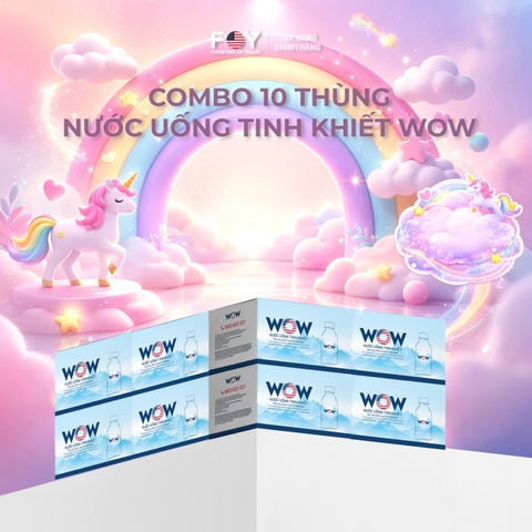 COMBO 10 thùng nước tinh khiết đóng chai WOW 520ml