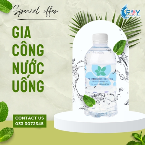 Gia công Nước uống đóng chai 330ml Premier Residences Phu Quoc Emerald Bay