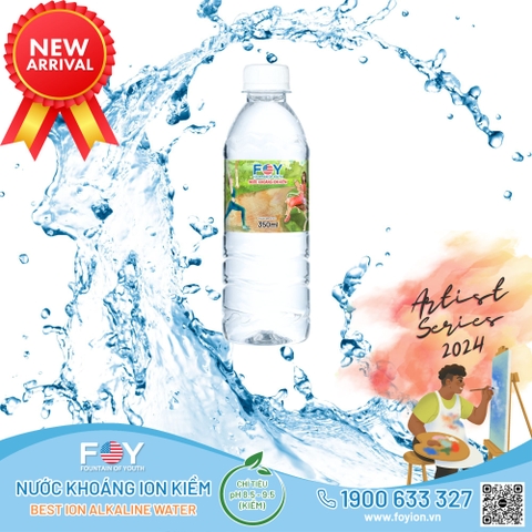 Nước khoáng ion kiềm 350ml FOY Artist (Thùng 24 chai)