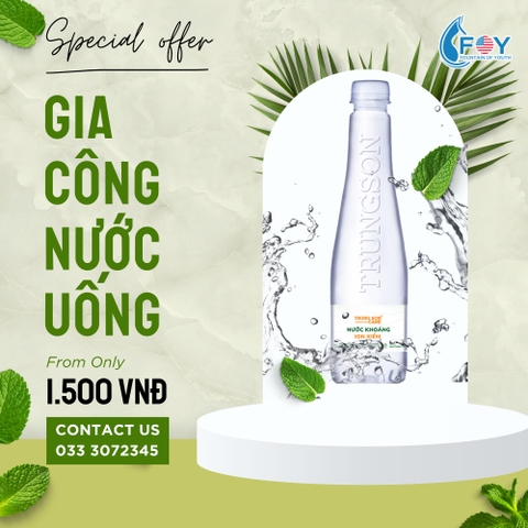Nước khoáng ion kiềm đóng chai Trung Sơn 456ml