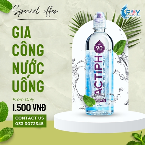 Gia công nước ion kiềm đóng chai 600ml