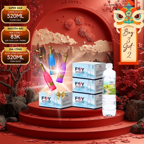 Combo 3 thùng FOY 520ml