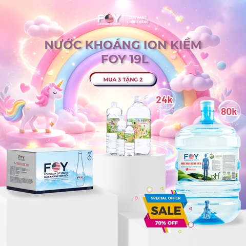 COMBO Nước Khoáng ION Kiềm Đóng Bình 19L FOY
