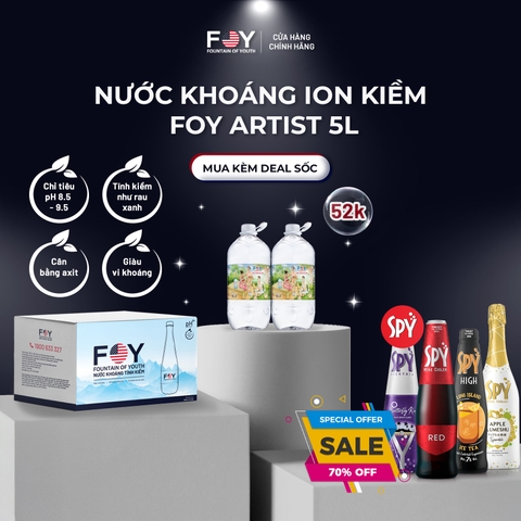 Nước Khoáng ION Kiềm 5L FOY (Thùng 4 Chai)