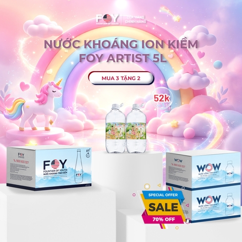 Nước Khoáng ION Kiềm 5L FOY (Thùng 4 Chai)