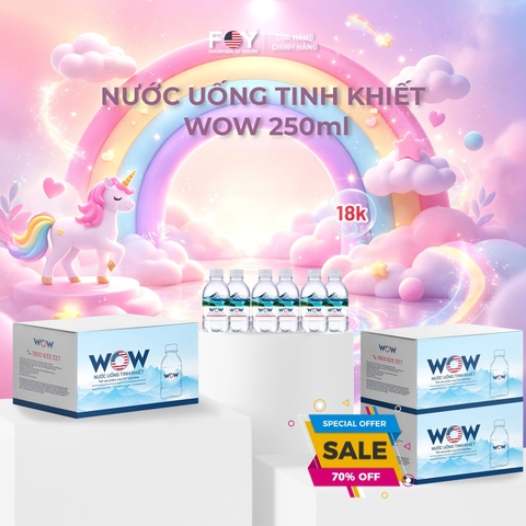 COMBO 3 Thùng Nước Uống Tinh Khiết WOW 250ml
