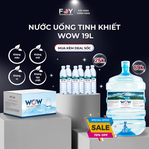 WOW LUXURY Nước Tinh Khiết Đóng Bình 19L
