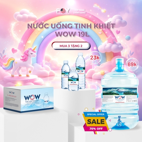 COMBO Nước Tinh Khiết Đóng Bình 19L WOW LUXURY