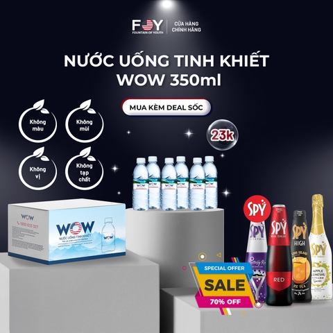 Thùng 24 chai WOW Nước Uống Tinh Khiết 350ML
