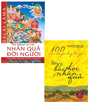 Combo (2 Cuốn Sách) Nhân Quả Đời Người + Những Bài Học Nhân Quả (Dalai Lama, Quách Thành)