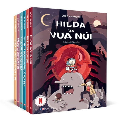 Combo (6 Cuốn Sách) Hilda Và Vua Núi - Chó Săn Đen - Khu Rừng Đá - Cuộc Diễu Hành Chim - Người Khổng Lồ Nửa Đêm - Quỷ Đá - Luke Pearson