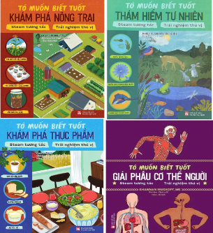 Combo (4 cuốn sách) Tớ Muốn Biết Tuốt: Khám Phá Nông Trại - Thám Hiểm Tự Nhiên - Giải Phẫu Cơ Thể - Khám Phá Thực Phẩm - Nhiều tác giả
