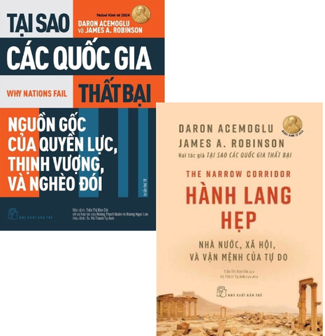 Combo (2 Cuốn Sách) Hành Lang Hẹp - Nhà Nước, Xã Hội Và Vận Mệnh Của Tự Do - Tại Sao Các Quốc Gia Thất Bại (Daron Acemoglu, James A. Robinson)