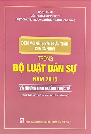 sách Điểm mới về quyền nhân thân của cá nhân trong Bộ luật dân sự (Hiện hành Năm 2015)- Trương Hồng Quang