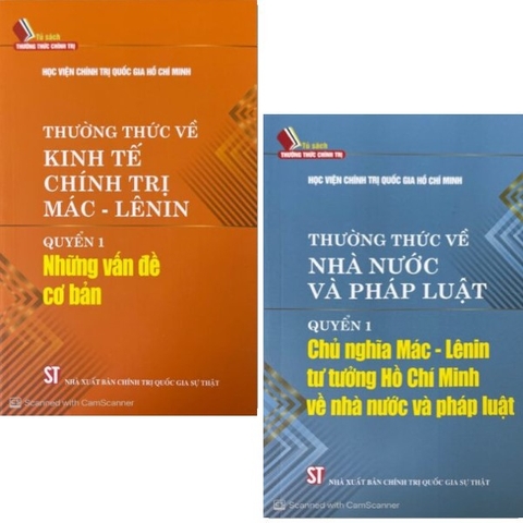 Combo sách Thường thức về kinh tế chính trị Mác-Lênin - Thường thức về nhà nước và pháp luật (Bộ 2 Cuốn) của tác giả Học viện Chính trị quốc gia Hồ Chí Minh