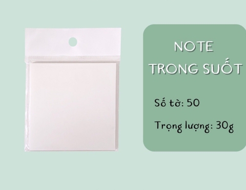 Giấy nhớ trong suốt
