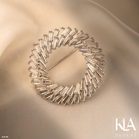 Trâm Cài Áo Cao Cấp KLA Luxury Gifts KLA191 Hình Khoen Tròn Đính Đá Moissanite Lấp Lánh