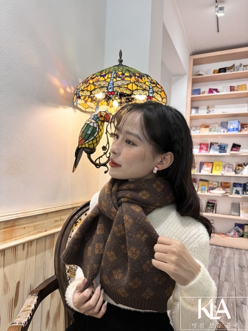 Khăn Len Cao Cấp KLA Premium Limited Gifts KLA473-78 Hoạ Tiết Chấm Bi Hình Thoi Sang Trọng