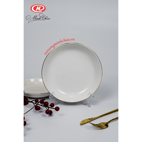 Đĩa Sâu Lòng Viền Vàng 12K - Sứ Minh Châu DHS