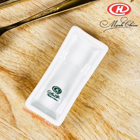 Gác Đũa Gác Thìa Sứ Minh Châu Trắng Trơn Chính Hãng-MCM07TA