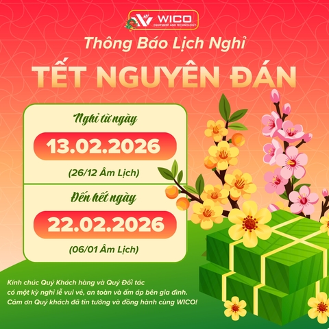 WICO - Thông Báo Lịch Nghỉ Tết Nguyên Đán 2026