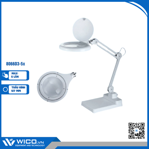 Kính Lúp Để Bàn Đèn LED Novel Trung Quốc 8066D3 - 5 Lần