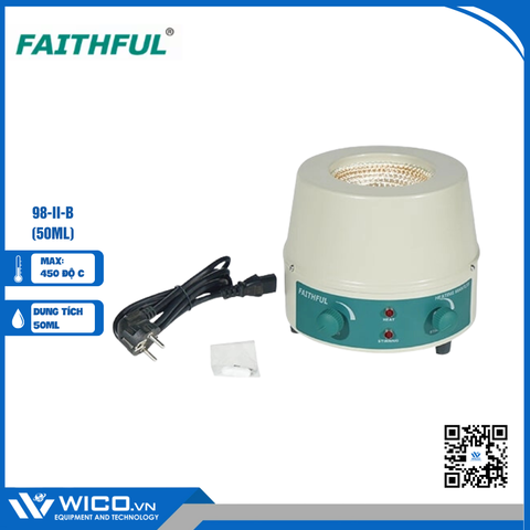 Bếp Đun Bình Cầu Có Khuấy Từ Faithful 98-II-B | 50ml