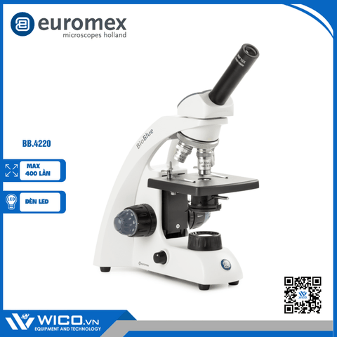 Kính hiển vi sinh học 1 mắt  Euromex BB.4220 | Độ phóng đại 400 lần