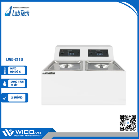 Bể Cách Thuỷ 2 Buồng Labtech Hàn Quốc LWB-211D