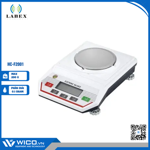 Cân Kỹ Thuật 1 Số Màn Hình LCD Labex Anh HC-F2001 | 200g - 0.1g