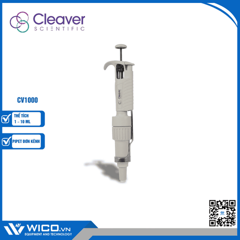 Pipet đơn kênh thay đổi thể tích Cleaver Scientific CV1000 (100 - 1000 ul)