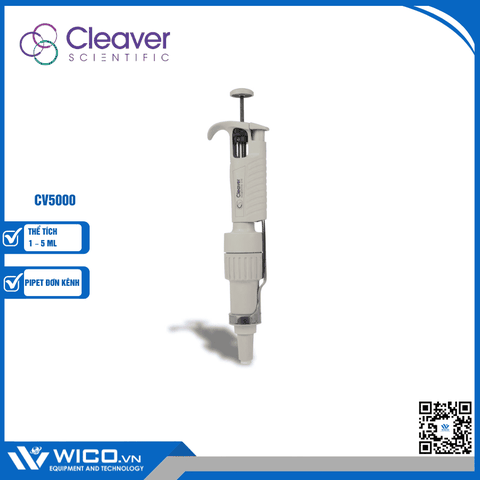 Pipet đơn kênh thay đổi thể tích Cleaver Scientific CV5000 (1 – 5ml)