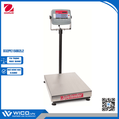 Cân Bàn Điện Tử 150kg Ohaus Mỹ D32PE150B2L2