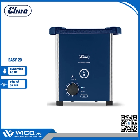Bể Rửa Siêu Âm Elma Có Gia Nhiệt Easy 20 | 1.6 Lít