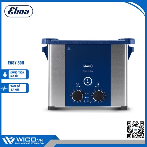 Bể Rửa Siêu Âm Elma Có Gia Nhiệt Easy 30H | 2.7 Lít