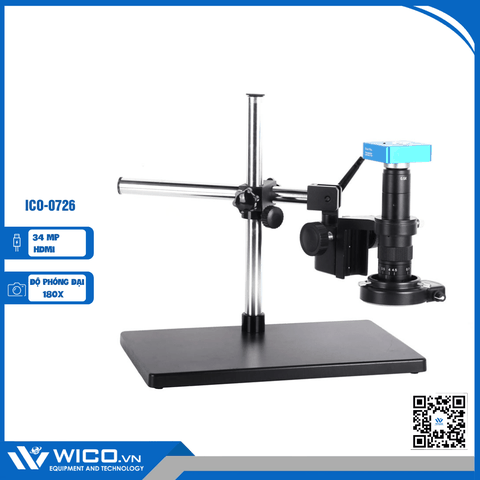 Kính Hiển Vi Điện Tử ICO-0726 Thương Hiệu WICO | Camera 34MP - Zoom 180X
