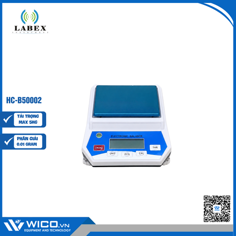Cân Kỹ Thuật 2 Số Lẻ Labex Anh HC-B50002 | 5kg - 0.01g