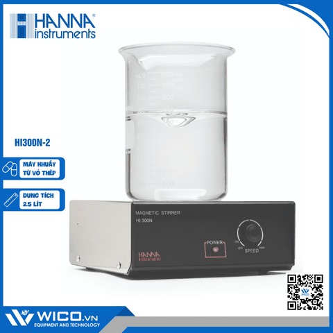 Máy Khuấy Từ Vỏ Thép Không Gỉ (2.5L) HI300N-2