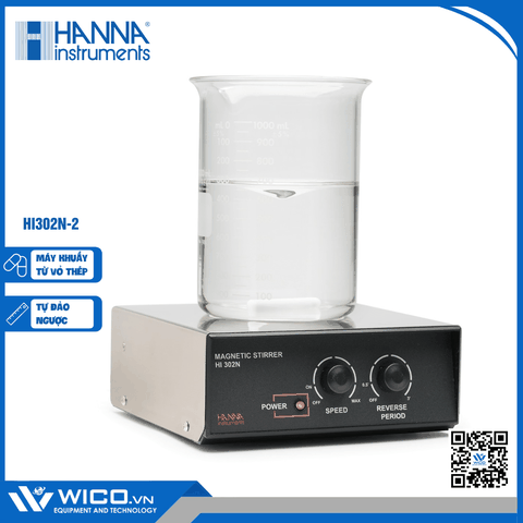 Máy Khuấy Từ Vỏ Thép Không Gỉ Tự Đảo Ngược (2.5L) HI302N-2