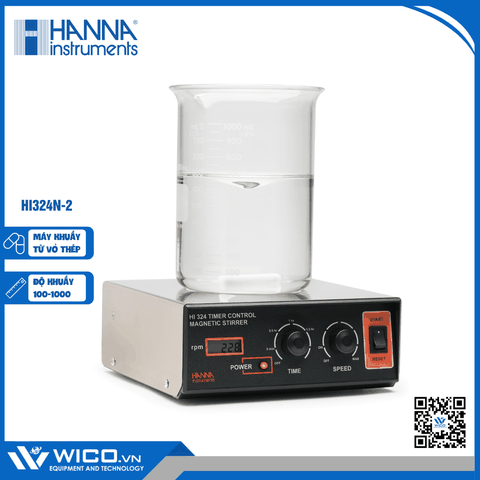 Máy Khuấy Từ Vỏ Thép Không Gỉ Có Hẹn Giờ (5 Lít) HI324N-2 Hãng Hanna