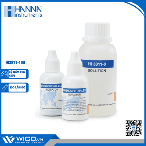 Thuốc Thử Kiềm Cho Bộ Dụng Cụ HI3811, 100 Lần Đo HI3811-100
