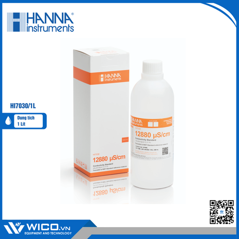 Dung Dịch Hiệu Chuẩn Độ Dẫn 12880 µS/cm, Chai 1 Lít HI7030/1L