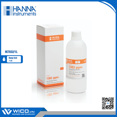 Dung Dịch Hiệu Chuẩn TDS 1382 mg/L (ppm), Chai 1 Lít HI7032/1L