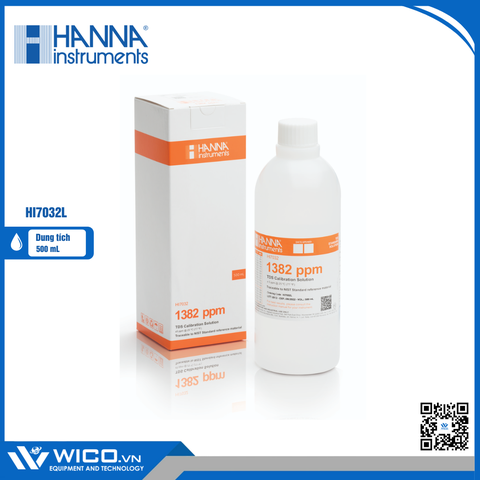 Dung Dịch Hiệu Chuẩn TDS 1382 mg/L (ppm), Chai 500mL HI7032L